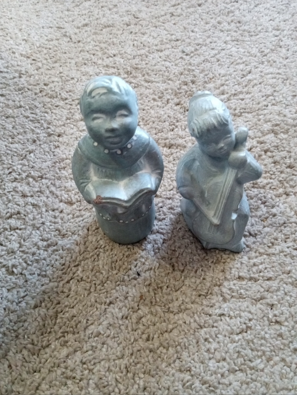 GORGEOUS Pair of Signed Isabel Bloom 6" Winged Musical Angels